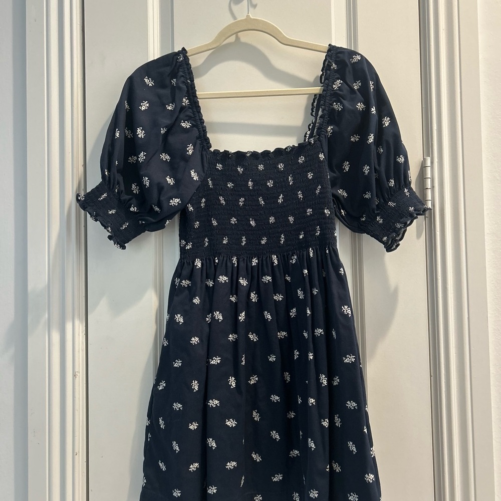 Hill House Navy Floral Mini Dress